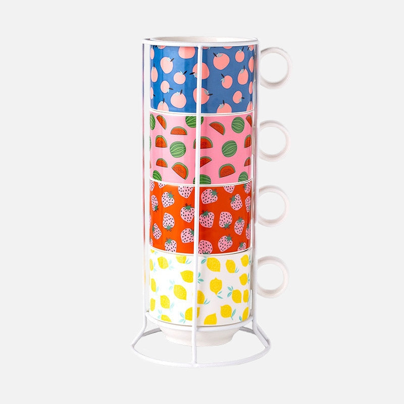 Fruit Fiesta Coffee Mug Set Of 4