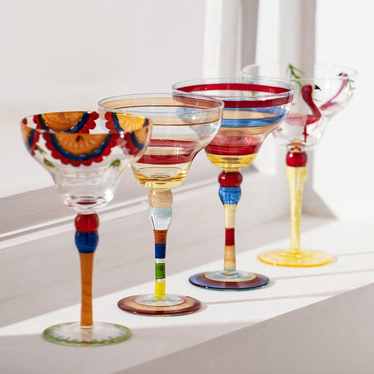 Color Whirl Cocktail Glasses