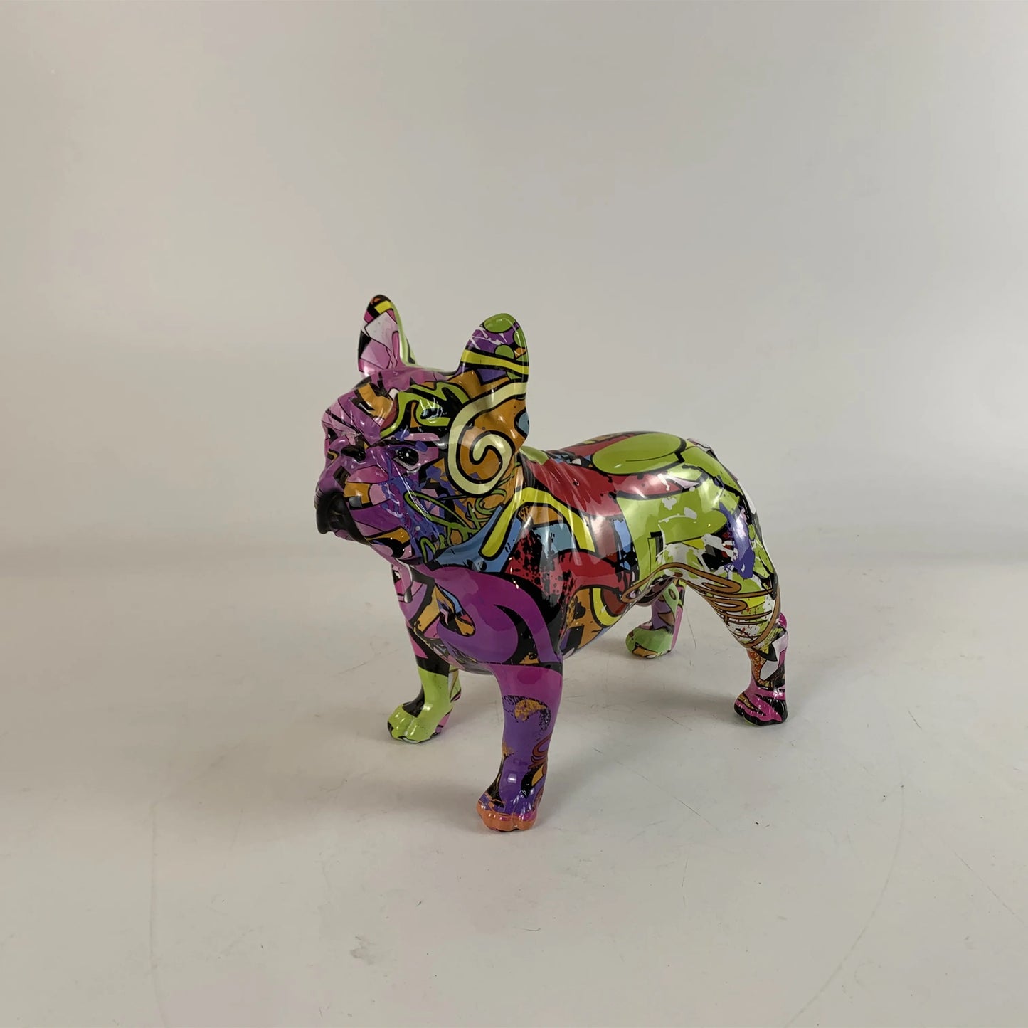 Grafitti-Style Bulldog Figurines