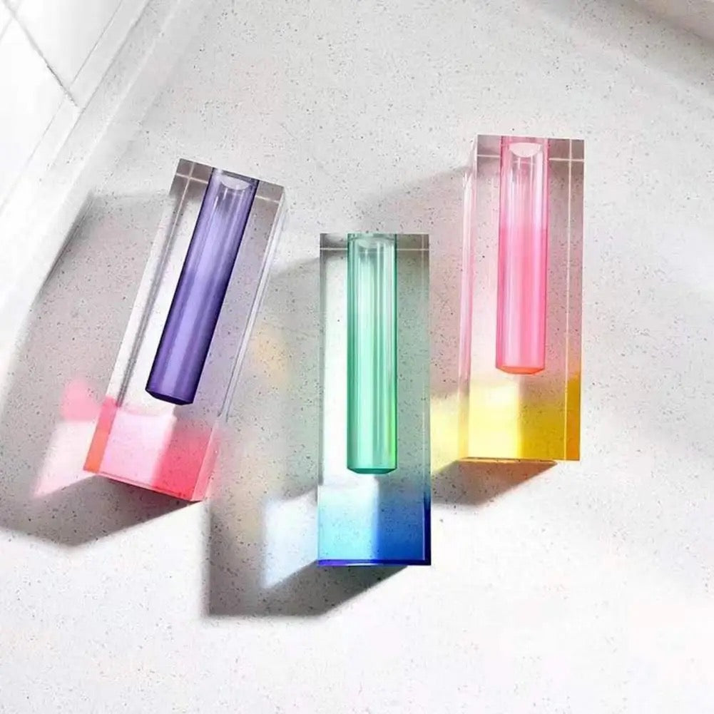 Rainbow Acrylic Candle Holders