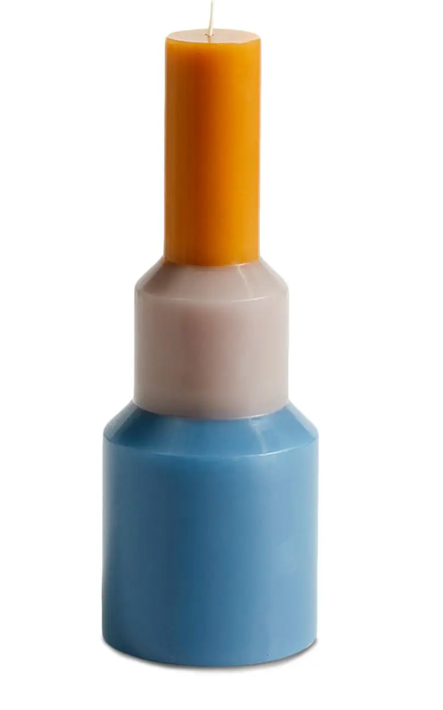 Vibrant Pillar Rainbow Candles