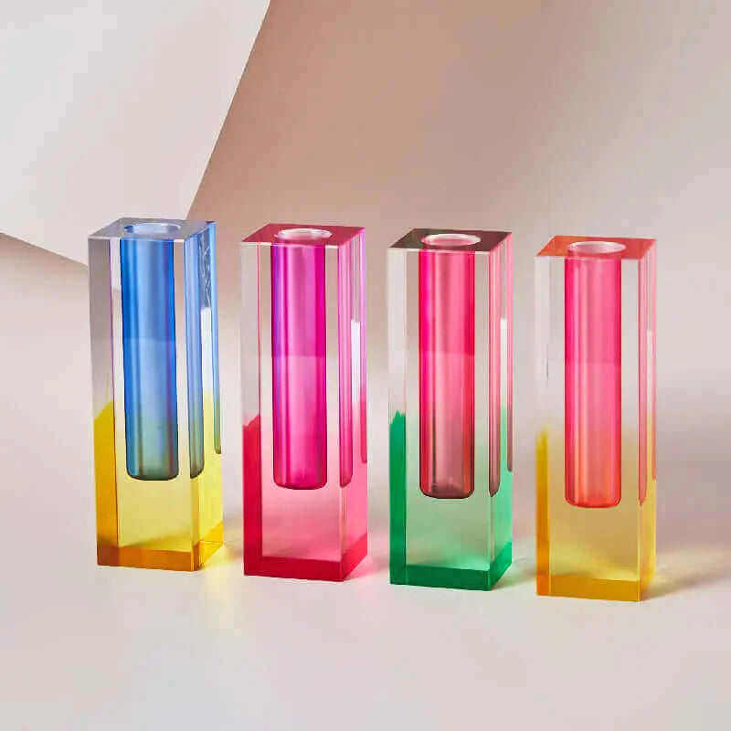 Rainbow Acrylic Candle Holders