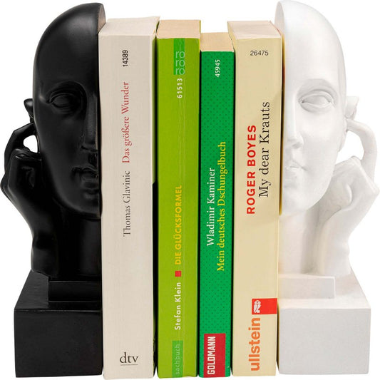 Book Ends Face Statues