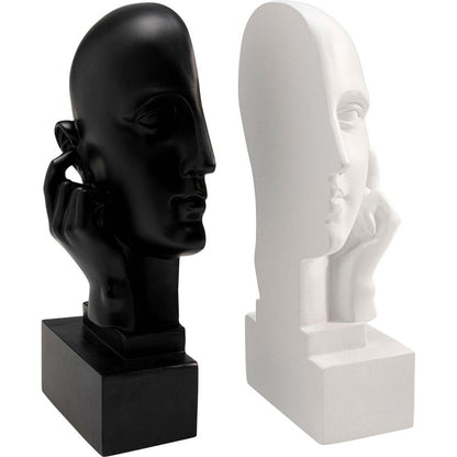 Book Ends Face Statues