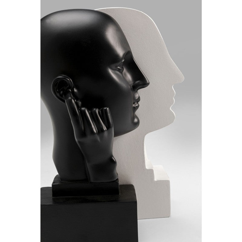 Book Ends Face Statues