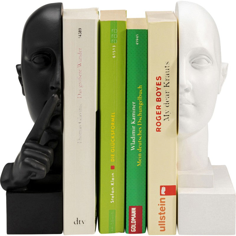 Book Ends Face Statues