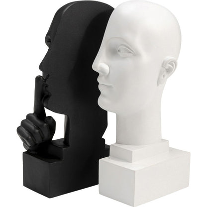 Book Ends Face Statues