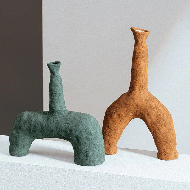 Strawman Shaped Ceramic Vases