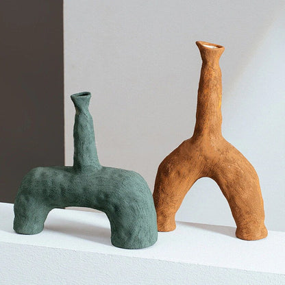 Strawman Shaped Ceramic Vases