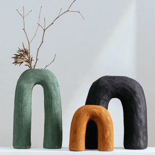 Ceramic Arched Flower Vases