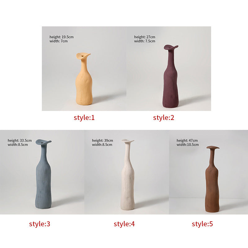 Circular Pillar Shaped Morandi Vases