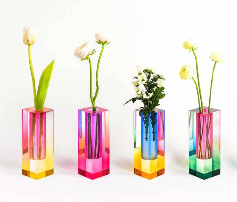 Rainbow Acrylic Candle Holders