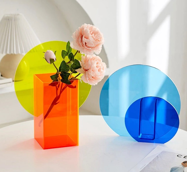 Prism Shaped Acrylic Vases